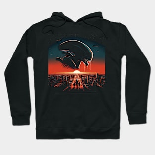 Extraterrestrial Sunset: A Nostalgic Ode to Ridley's Alien Hoodie